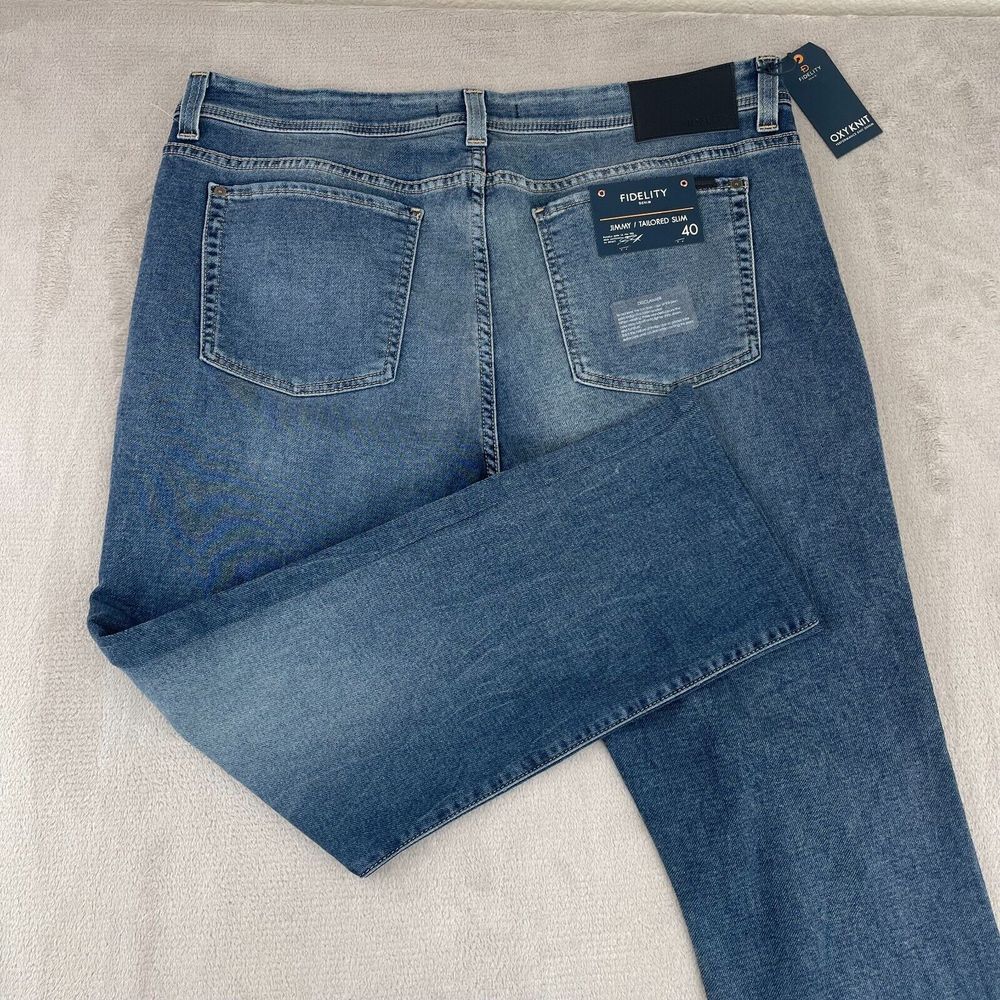 FIDELITY Denim‎ Jimmy Jeans Men 40x28 Blue Oxy Vox Vintage Tailored Slim Fit NWT